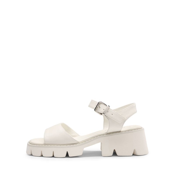  Platform Ankle Strap Chunky Heel Sandals  - BEIGE - 2